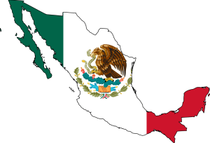 mexico flag map